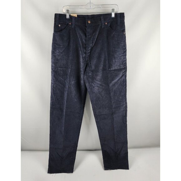 Levis Jeans 550-1517 Mens 36x32 Black Corduroy Vintage Unhemmed USA NWT - Picture 1 of 10